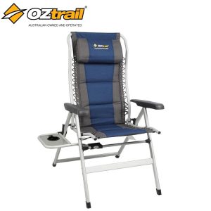 OZTRAIL CASCADE DELUXE 8 POSITON RECLINER CHAIR WITH SIDE TABLE Thumbnail