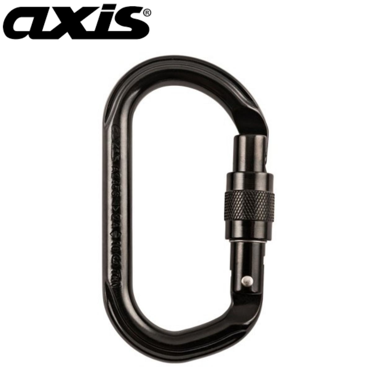 AXIS 24KN OVAL SCREWGATE CARABINER BLACK AXIS 24KN OVAL SCREWGATE CARABINER BLACK Thumbnail