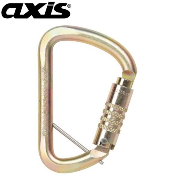 AXIS 53KN WIDE D TRIPLOCK WITH REMOVEABLE CAPTIVE-EYE PIN CARABINER Thumbnail