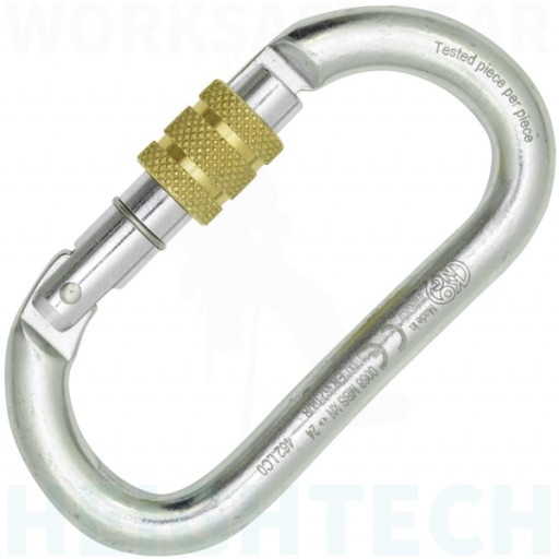 KONG SCREW GATE OVAL CARBON STEEL 462.C1 CARABINER Thumbnail