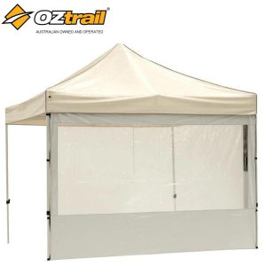 OZTRAIL GAZEBO H/DUTY 3M SOLID WALL WITH PVC WINDOW KIT - WHITE Thumbnail