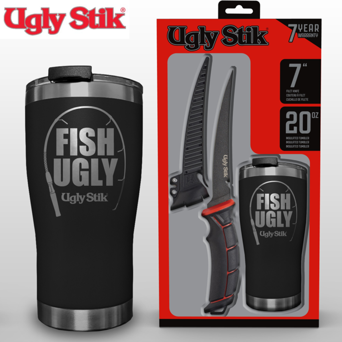 UGLY STIK KNIFE AND TUMBLER GIFT BOX  Compleat Angler & Camping World  Rockingham