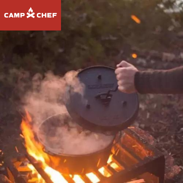 CAMP CHEF 12in CAST IRON DELUXE DUTCH OVEN Compleat Angler & Camping