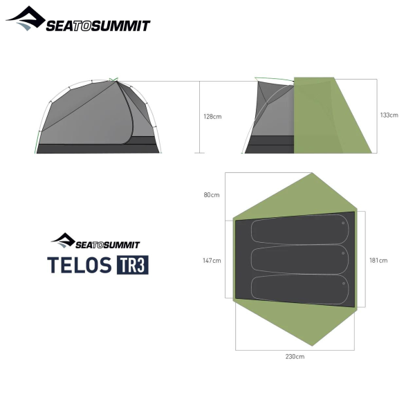 SEA TO SUMMIT TELOS TR3 ULTRALIGHT BACKPACKING TENT Thumbnail